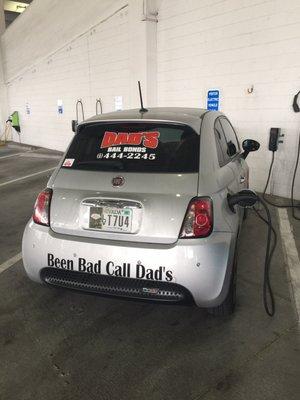 cute electric car, saw this in MTO (500 Main) garage lol!