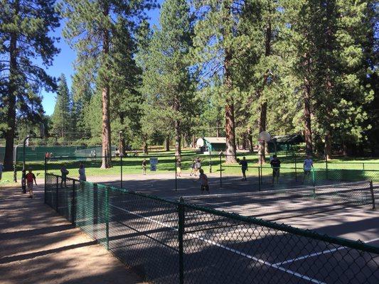 Paddle board and basketball courts