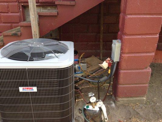 Installed by A.S.K. Heating & Air out of abingdon ,Virginia. Old unit was located under the steps.