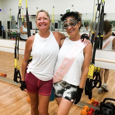 Tina and Rosemarie rock their workouts.