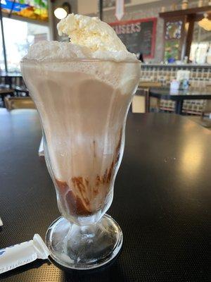 Chocolate icecream soda