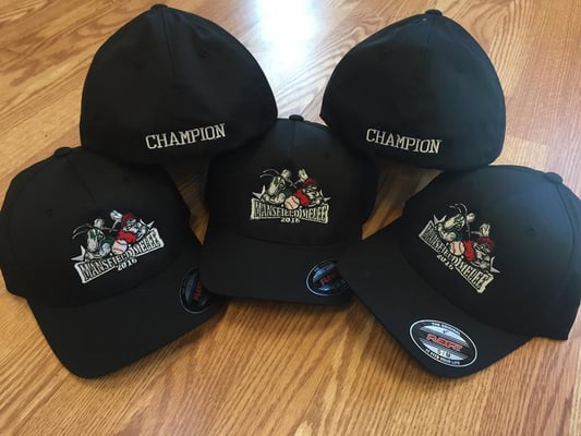 Embroidered 'Champion' Tournament Baseball Hats