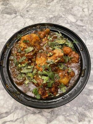 Gobi Manchurian. Fried cauliflower (meh)