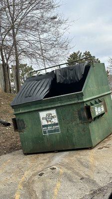 Dumpster melted from fire