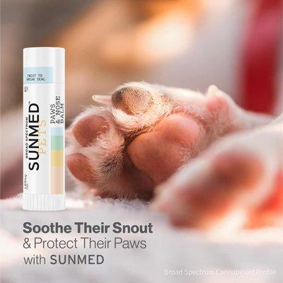 Natural elements can be tough on your pet's exposed skin. Apply SunMed's Paw & Nose Balm to moisturize and protect your pet's skin!