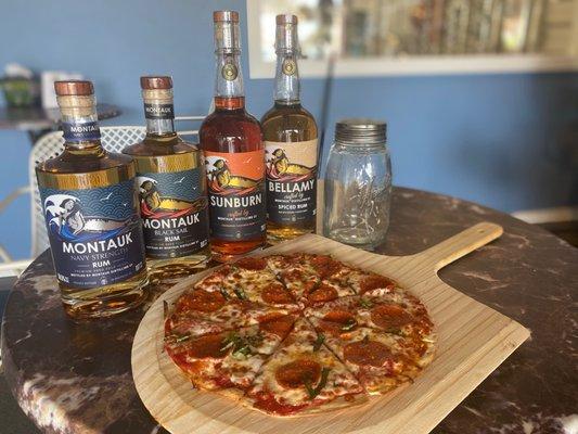 Original spirits and thin crust pizzas