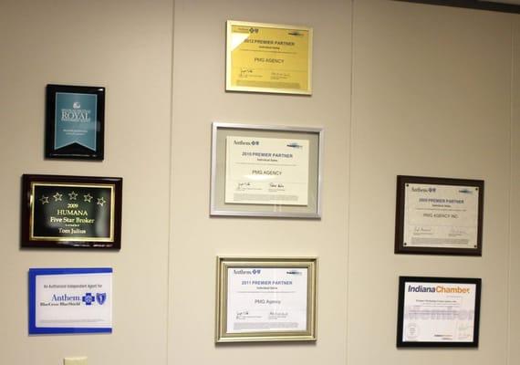 A few of our awards.