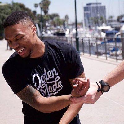 Damian Lillard of the Portland Trail Blazer wearing Ogden Made!