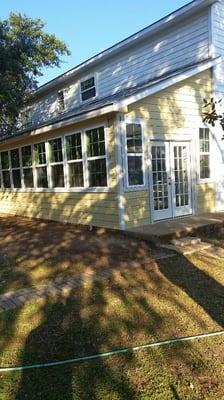 Patio enclosure.