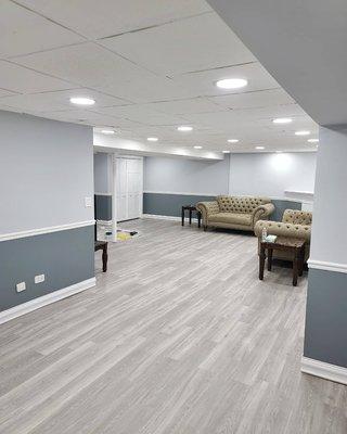 Full basement remodeled in orland park ,illinois.