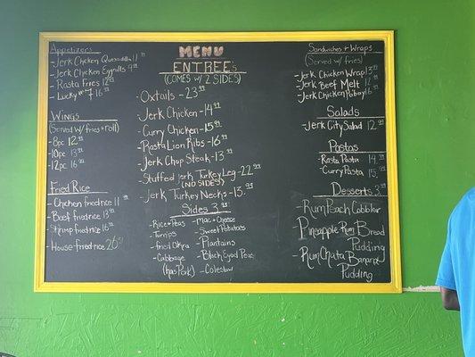 Menu board