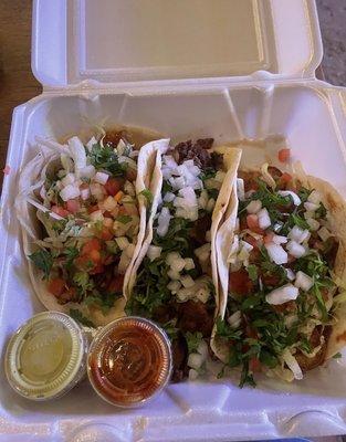 Some of the great tacos! The menu is huge!