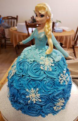 "Frozen" theme cake.