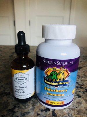 Tincture and gummy supplements for seasonal allergies and immune system health.