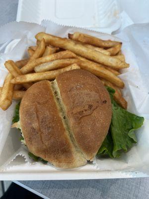 Double cheeseburger and fries