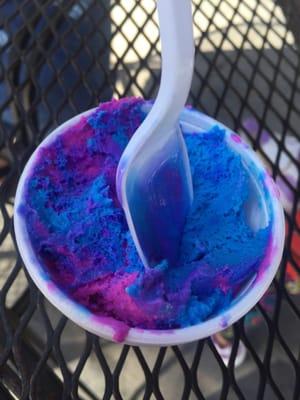 Daughter's cotton candy ice cream in a cup. $2.00!