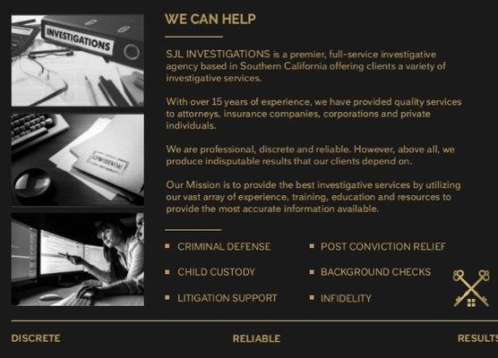 Difficult Process Service * Criminal Defense * Surveillance * Background Checks * WE CAN HELP