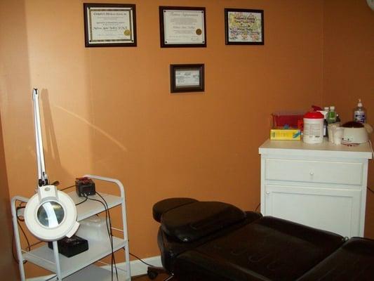 Permanent makeup and Tattoo Removal room.