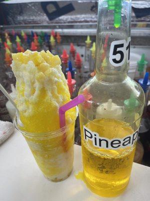 Pineapple and cream Raspada