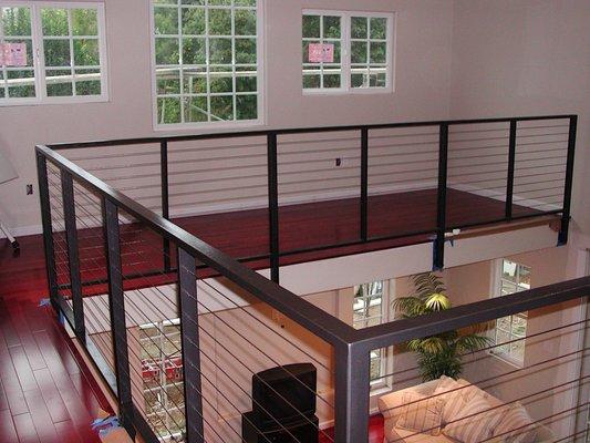 Interior balcony railing