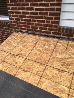 New Shingle Porch Roof (Before)