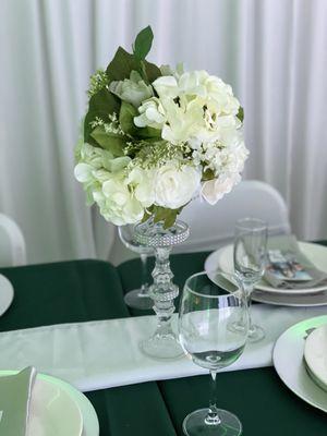 Floral White Center Piece  Small