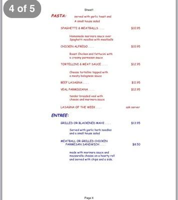 Mosca's Menu p.4