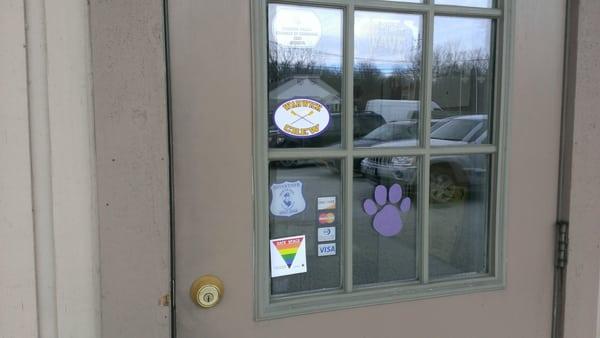 Front door showing a Safe Space Sticker