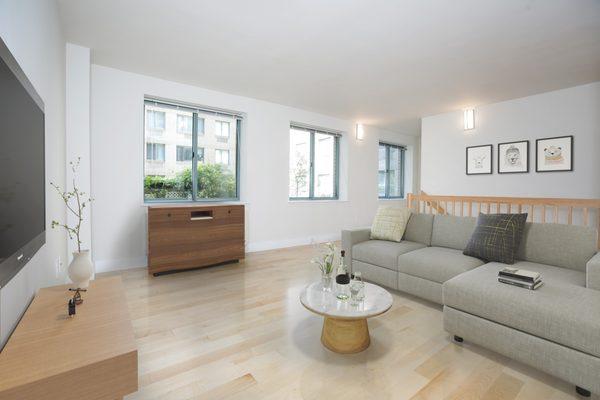 Renovated Living Room in Duplex Apt.