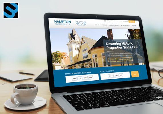 How we helped Hampton Properties, a property management company with a website makeover and custom development of online tools.