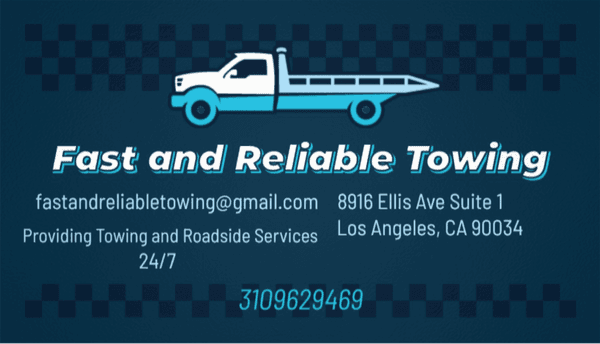 Fast and Reliable Towing is providing towing service and roadside assistance 24/7.