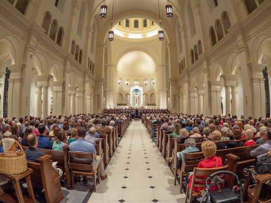 The NC Master Chorale performed to over 1000 patrons in the Holy Name of Jesus Cathedral