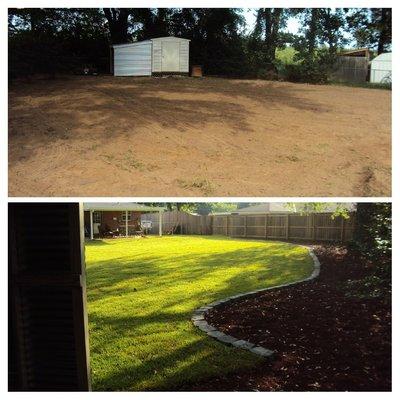 Sod removal and new installation