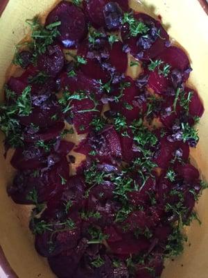 beautiful beets just picked from paradise organics.