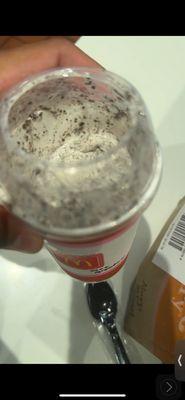 A half filled McFlurry