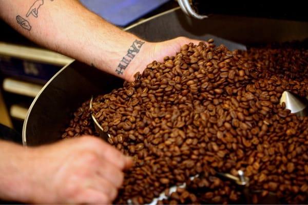 Freshly roasted local coffee