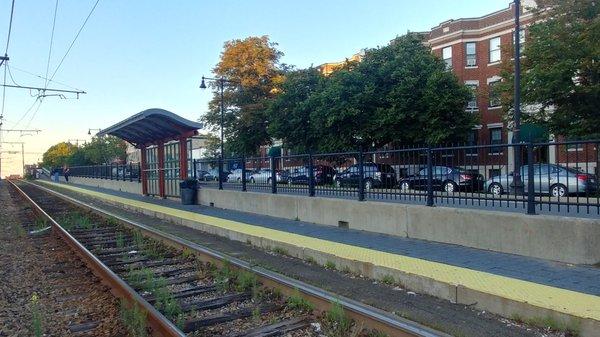 Inbound platform at Washington Street