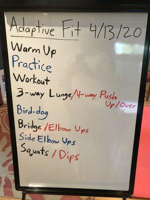 Online Adaptive Fit exercise class