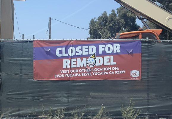 Closed for remodel