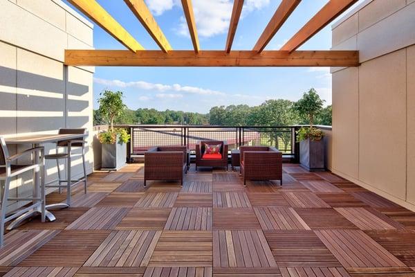 Rooftop Piazza with Outdoor Grill and Patio Seating