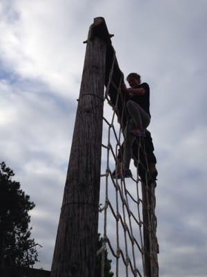 Going over the top of the confidence ladder also known as cart cargo net