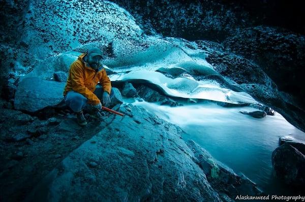 Under the Mendenhall Glacier. . Thanks to Foggy Mountain Shop!