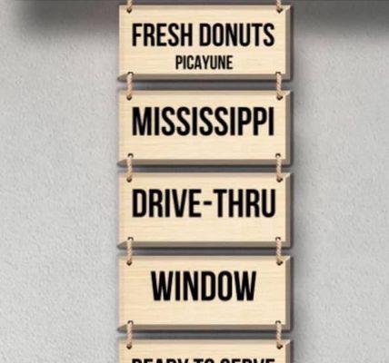 ONLY DRIVE THRU WINDOW DONUT SHOP IN PICAYUNE SO EASY TO GET YOUR DONUTS