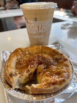 Quiche and ice Coffee