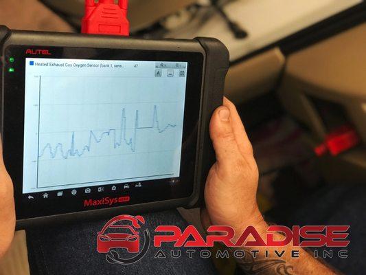 Modern-day state of the art technological diagnostic tools used to pinpoint your car repairs needed.- Paradise Automotive, Kailua-Kona, HI