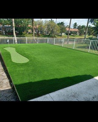 Putting green with our 50oz turf.