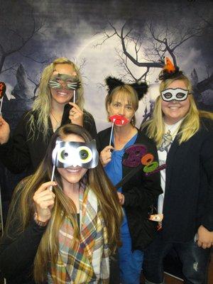 Staff at Halloween Party at Poole & Willis Orthodontics