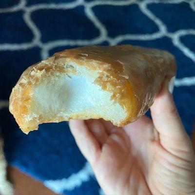 Frosting filled maple long John