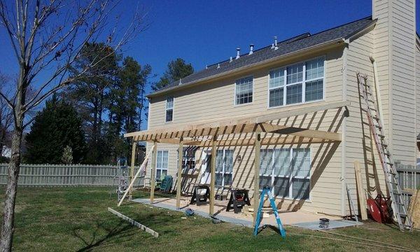 Covered porch.