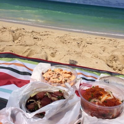 poke at the beach. great combo